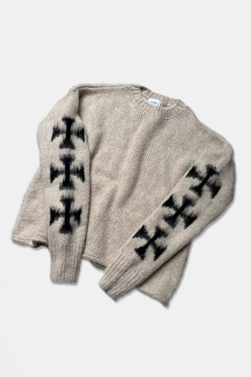 "CROSS" KNITTED SWEATER