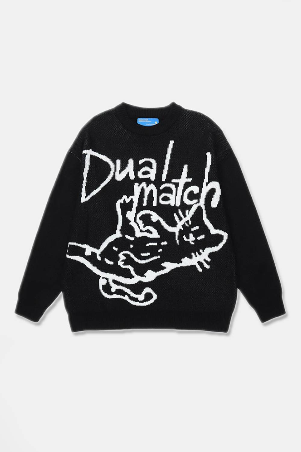 "DUAL CAT" KNIT SWEATER