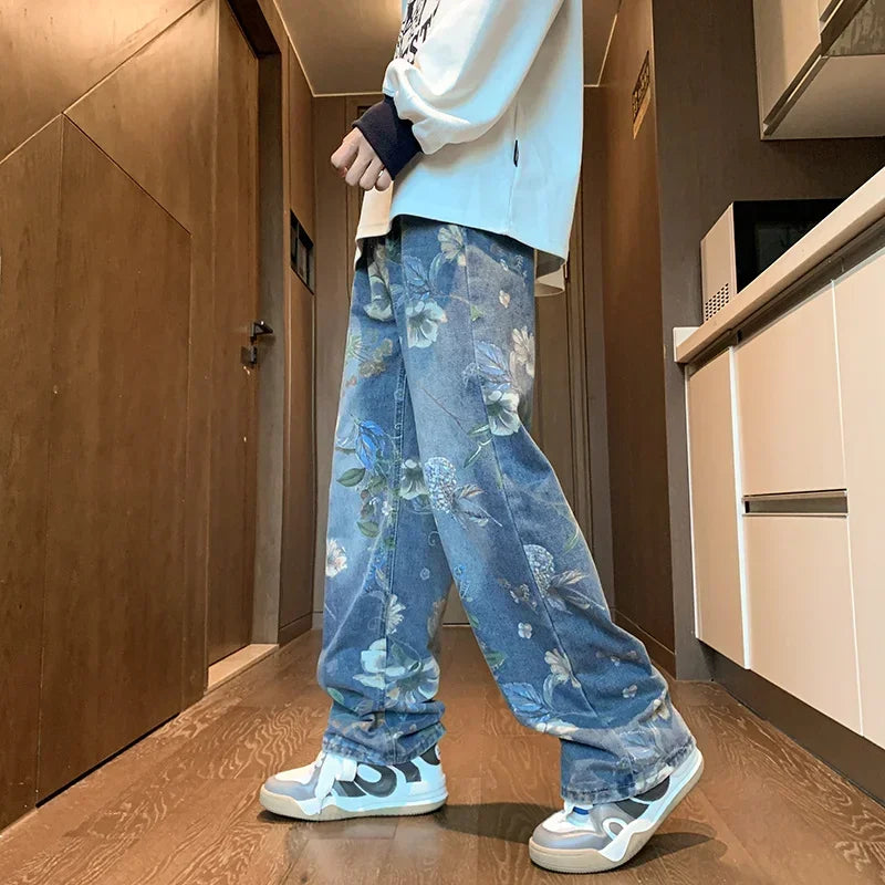 "AUTUMN" FLORAL JEANS