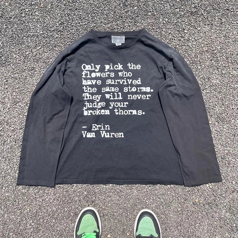 "PICK FLOWER" LONG SLEEVE SHIRT