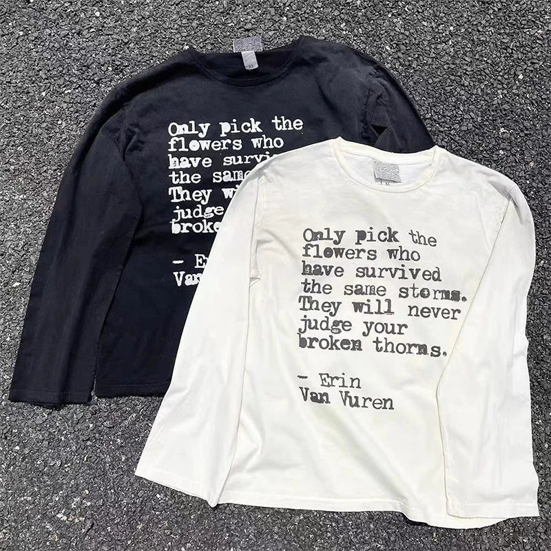 "PICK FLOWER" LONG SLEEVE SHIRT
