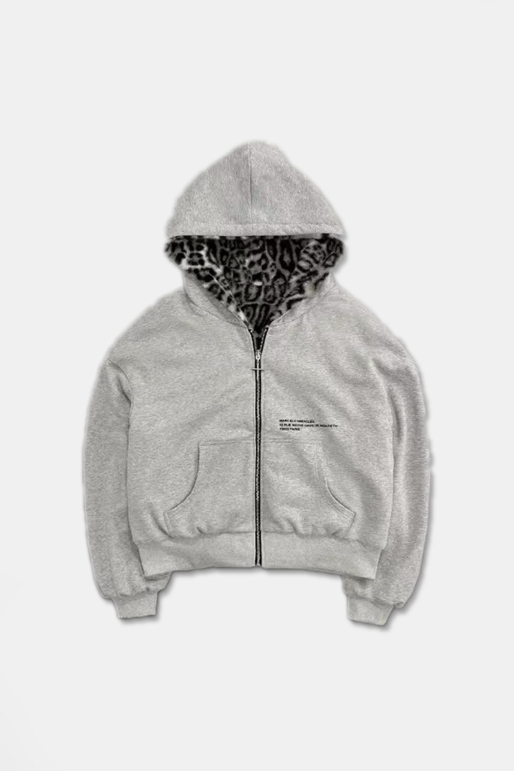 "SNOW LEOPARD" REVERSIBLE HOODIE