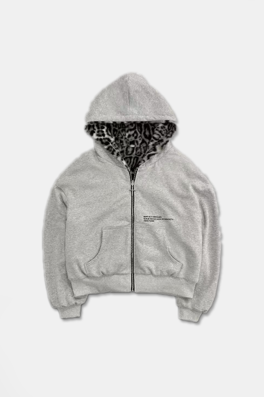 "SNOW LEOPARD" REVERSIBLE HOODIE
