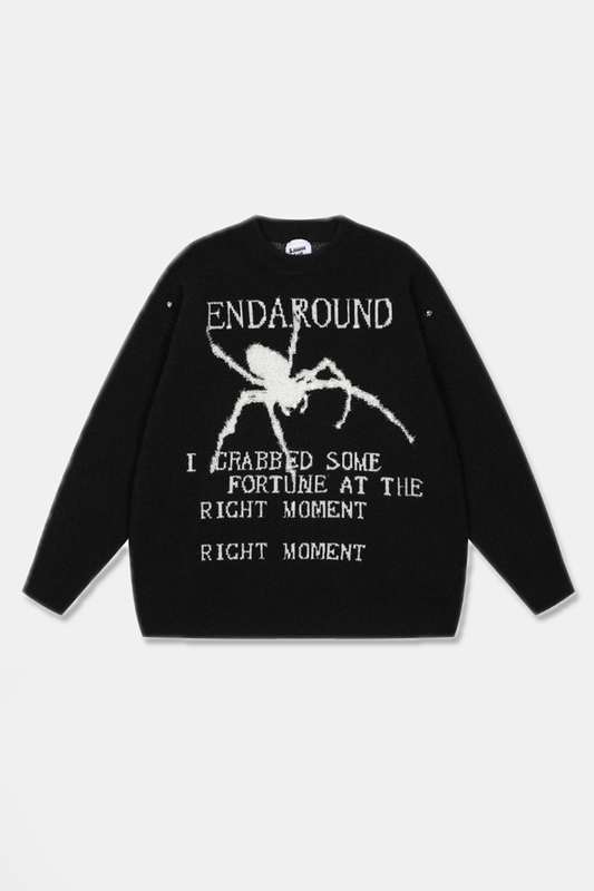 "END A ROUND" KNIT SWEATER