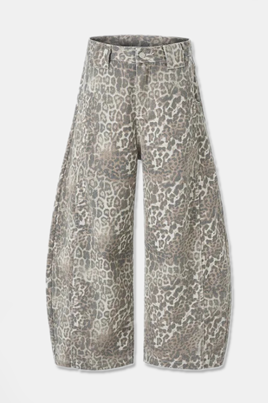 "LEOPARD" STRAIGHT JEANS