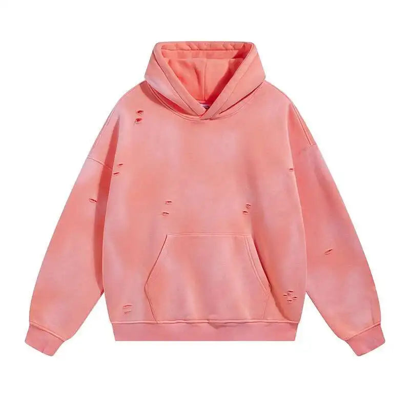 "MAKE" 360G SPRAY/DISTRESSED DYE HOODIE