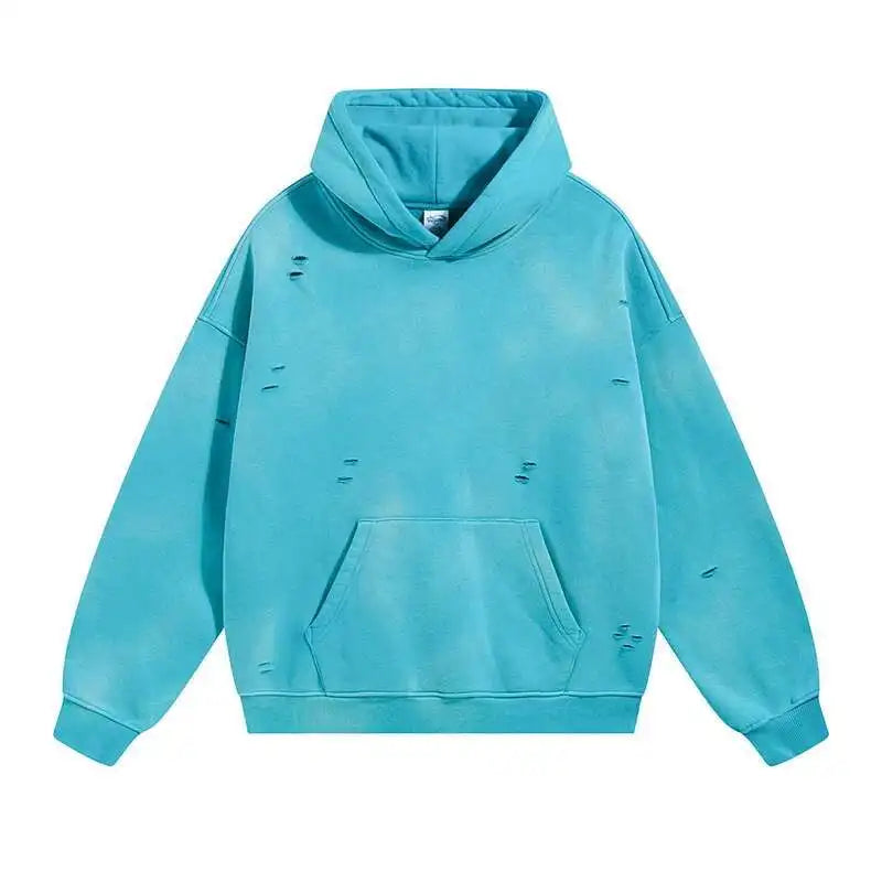 "MAKE" 360G SPRAY/DISTRESSED DYE HOODIE