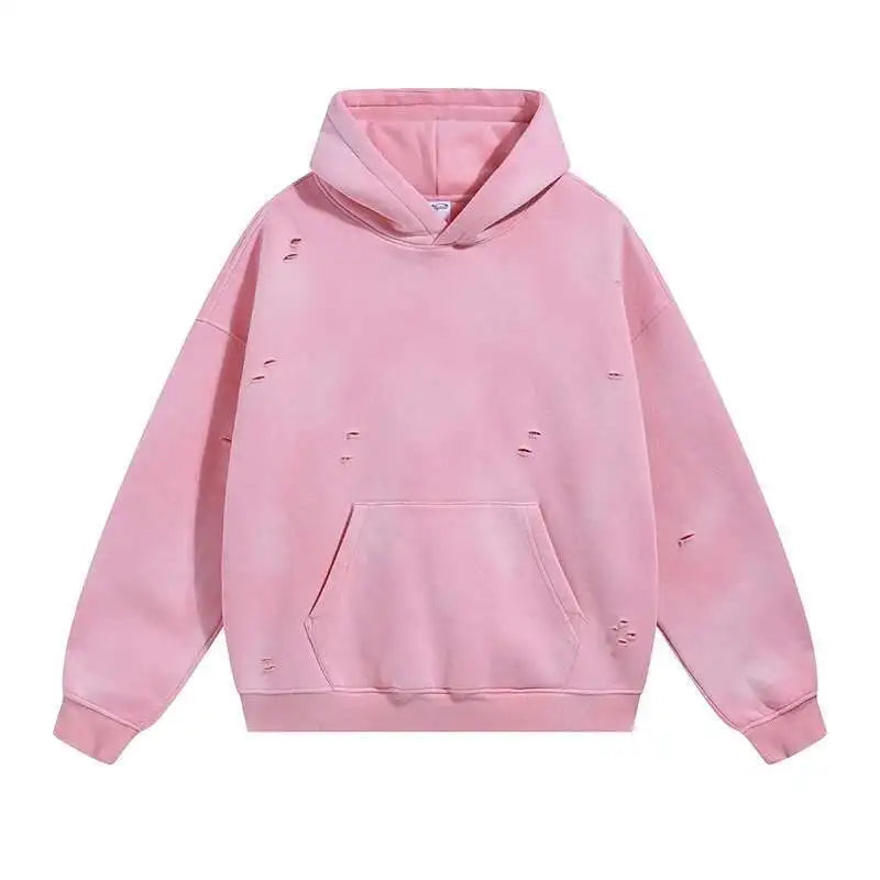 "MAKE" 360G SPRAY/DISTRESSED DYE HOODIE