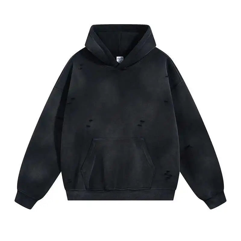 "MAKE" 360G SPRAY/DISTRESSED DYE HOODIE