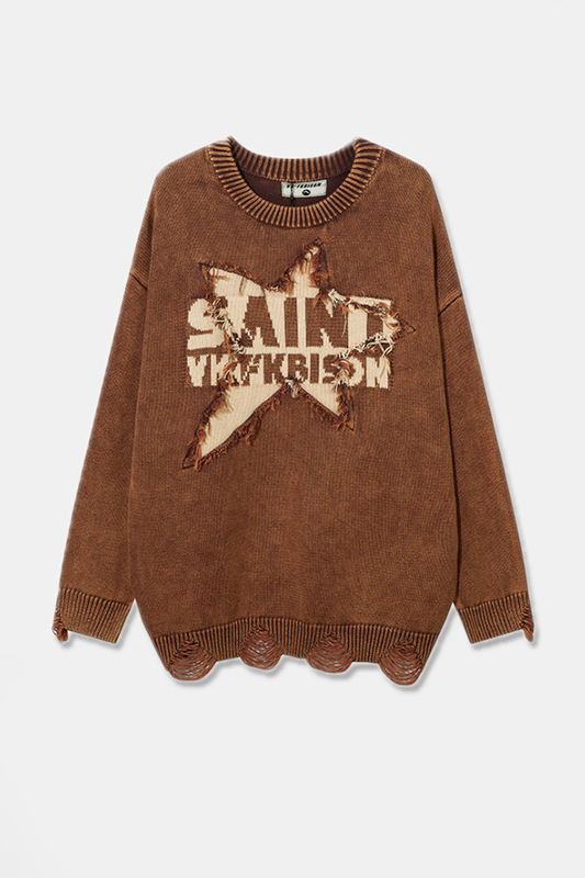 "SAINT" HEAVY KNIT SWEATER