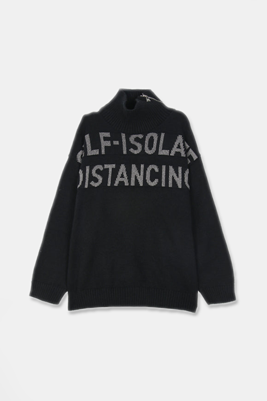 "SELF ISOLATING" OVERSIZED SWEATER